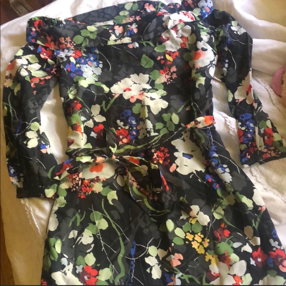 BANANA REPUBLIC - NWT black floral dress